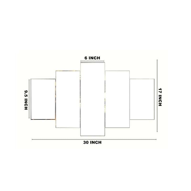 Grabityour Retail Set of Five MDF Framed 3D Wall Painting for Home Decoration, Big Size Painting for Living Room, Bedroom (17x30 inches)