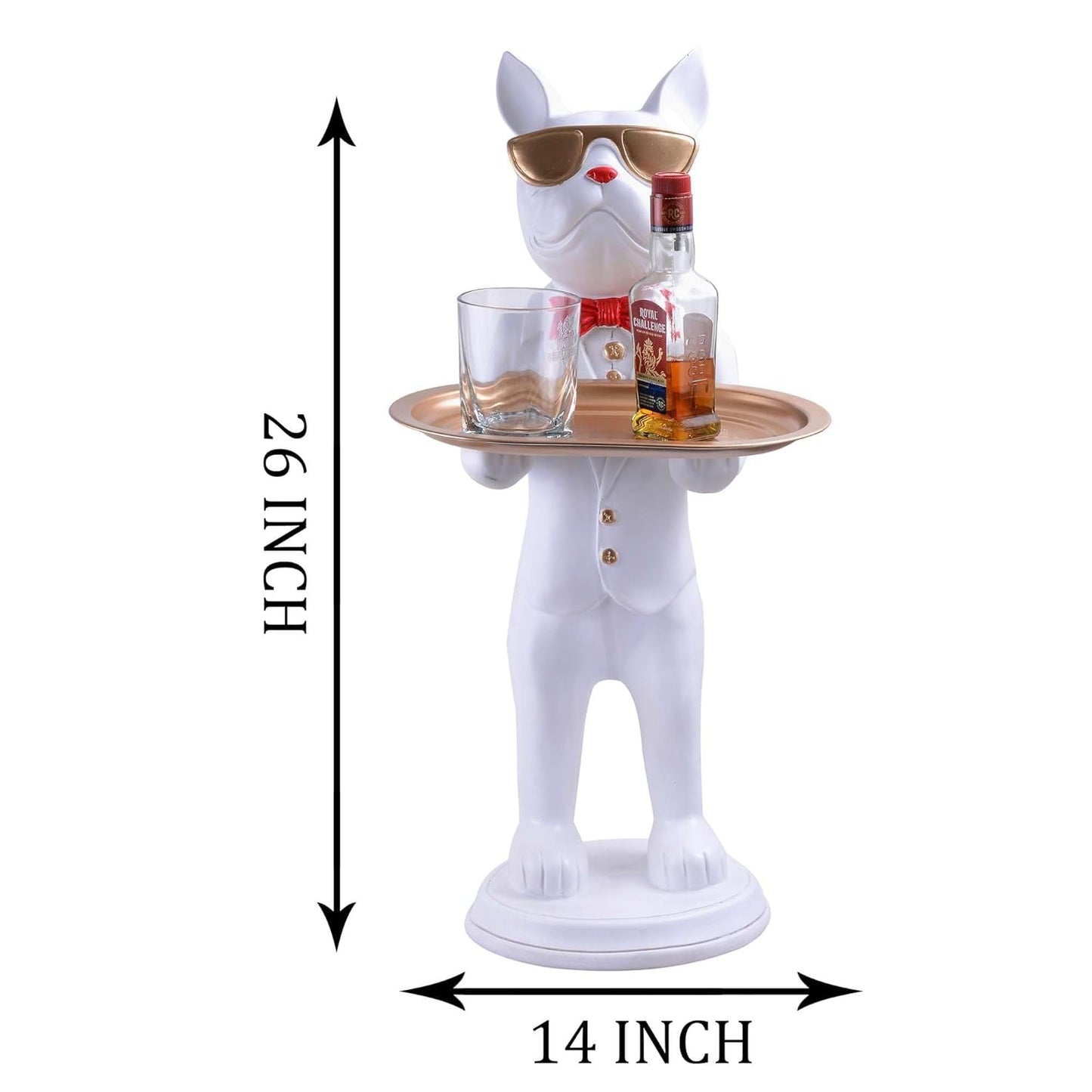Cool Dog Showpiece with Plate for Home Dcor Item | Kitchen,Bedroom,Office,Dinning Table Decorative Item