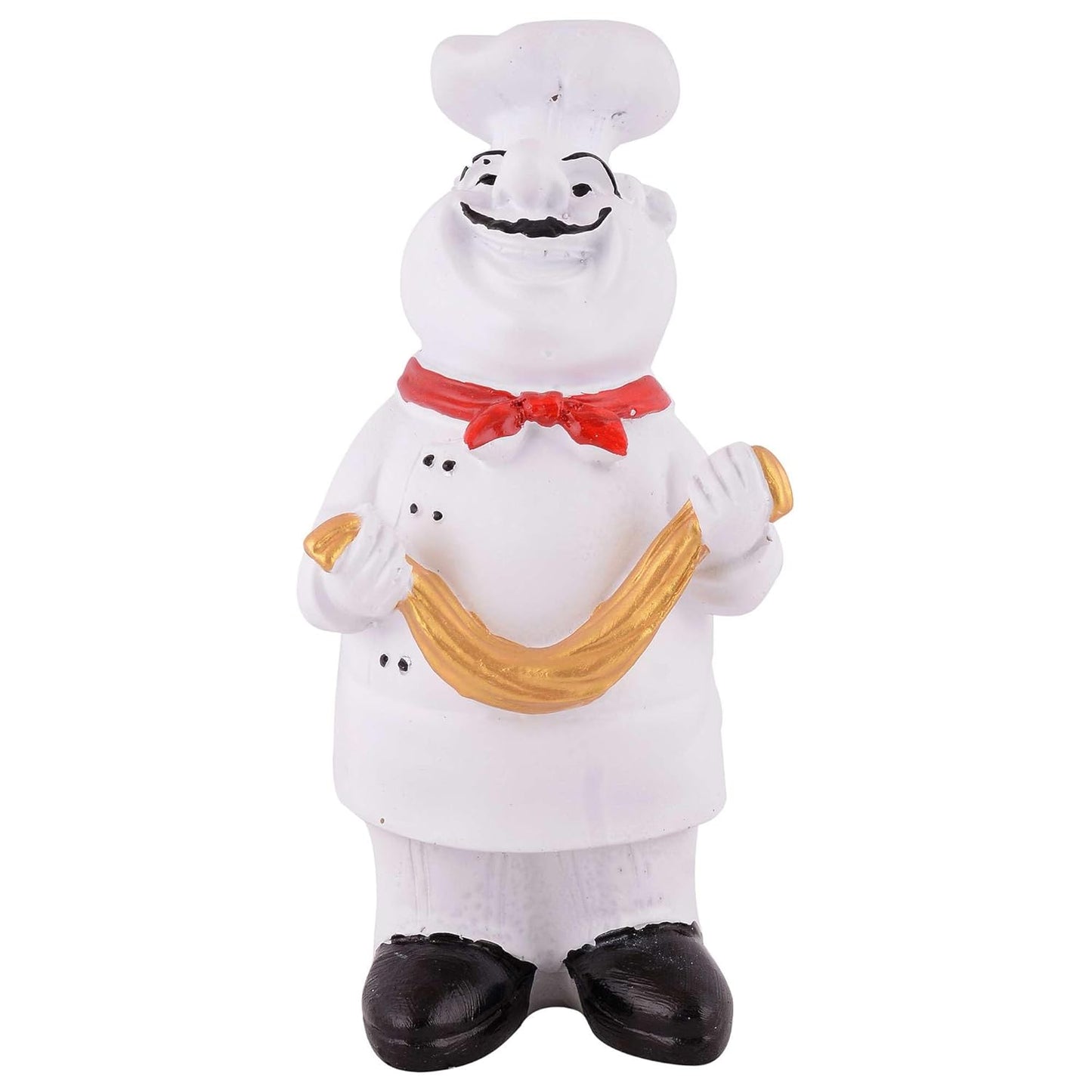 Grabityour Resin Cute Chef Showpiece Miniature Statue for Kitchen Decoration Figurine for Home Decor, Dining Room, Living Room, Bedroom, Office, Gift (White)