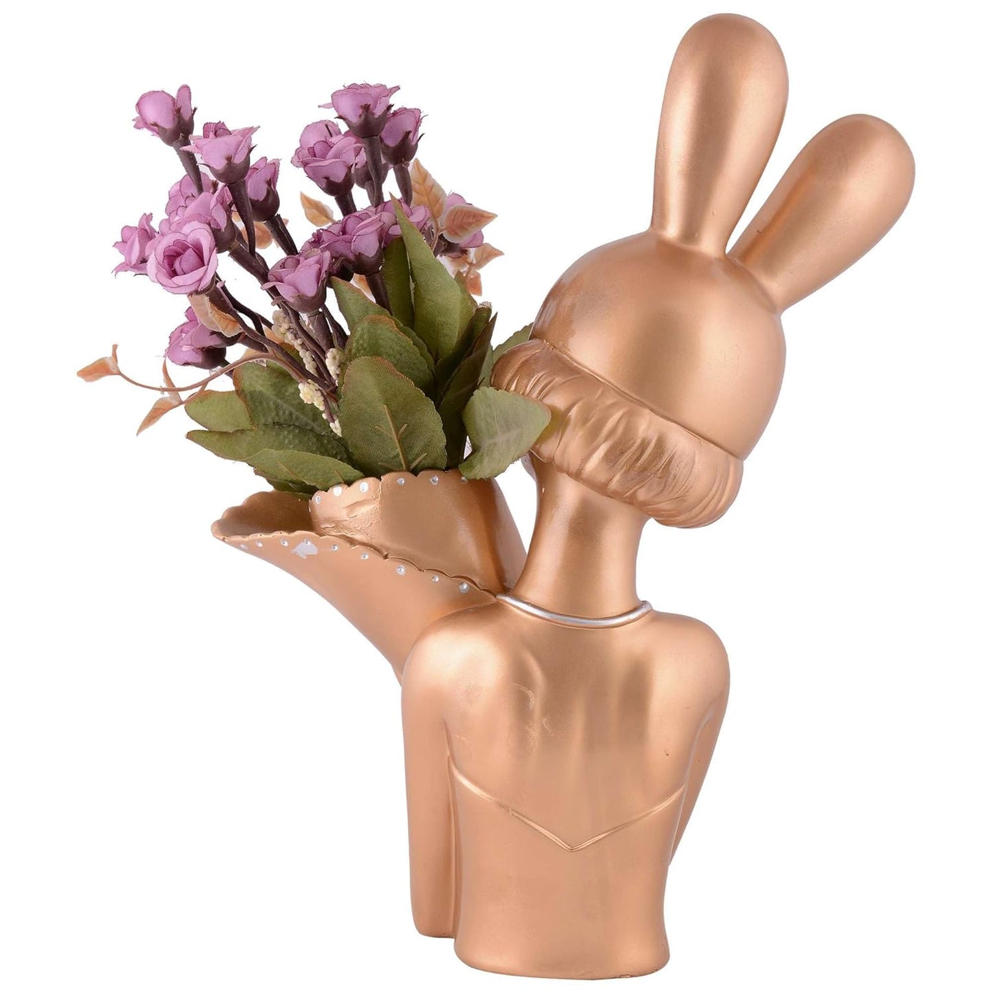 Decorative Flower Vases showpiece for Living Room, Bedroom, Kitchen, Dining Room, Office Decoration Home Decor 14 Inch(Peach)