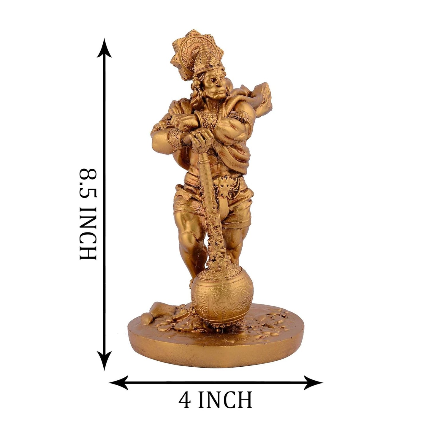 Bahubali Hanuman Ji Murti for Car Dashboard Home Decor Pooja Room Office Table Wall Bajrangbali Idol Statue Showpiece Decoration Gift Items