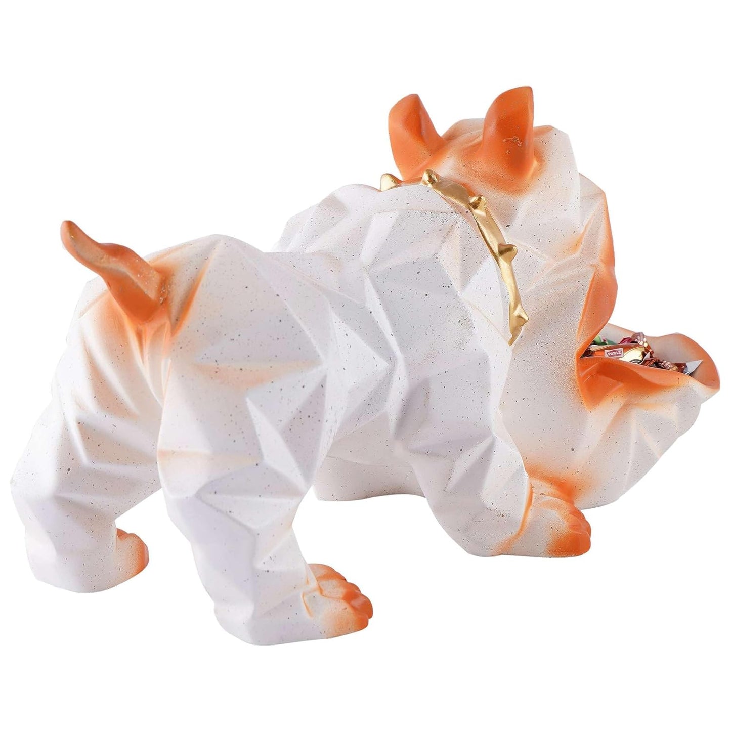 Decorative Bulldog Figurines White, Dog Statues for Home Decor, Collectible Animal Figurines, Gifts for Dog Lovers, Home Decor & Showpiece