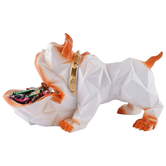 Decorative Bulldog Figurines White, Dog Statues for Home Decor, Collectible Animal Figurines, Gifts for Dog Lovers, Home Decor & Showpiece