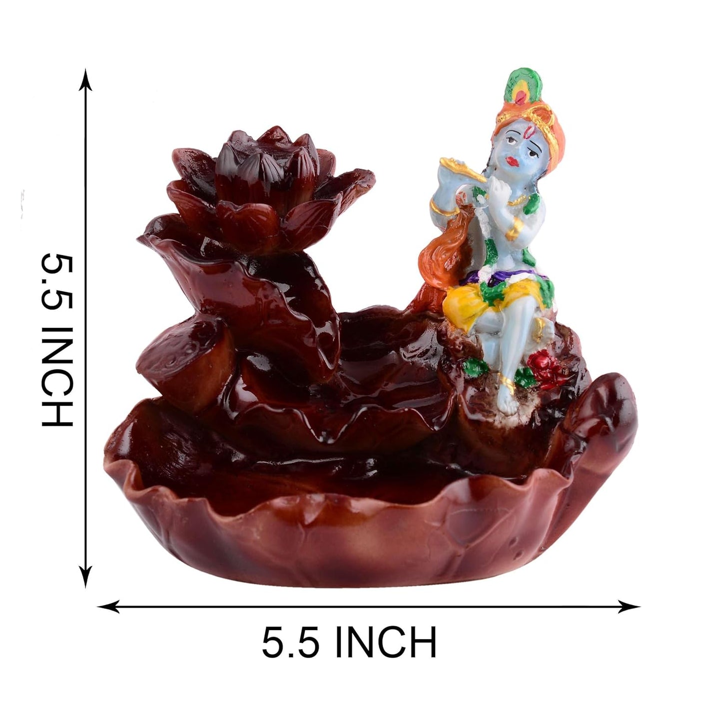 Krishna Smoke Fountain Incense Burner Backflow Incense Idol Gift Item/Gift Item
