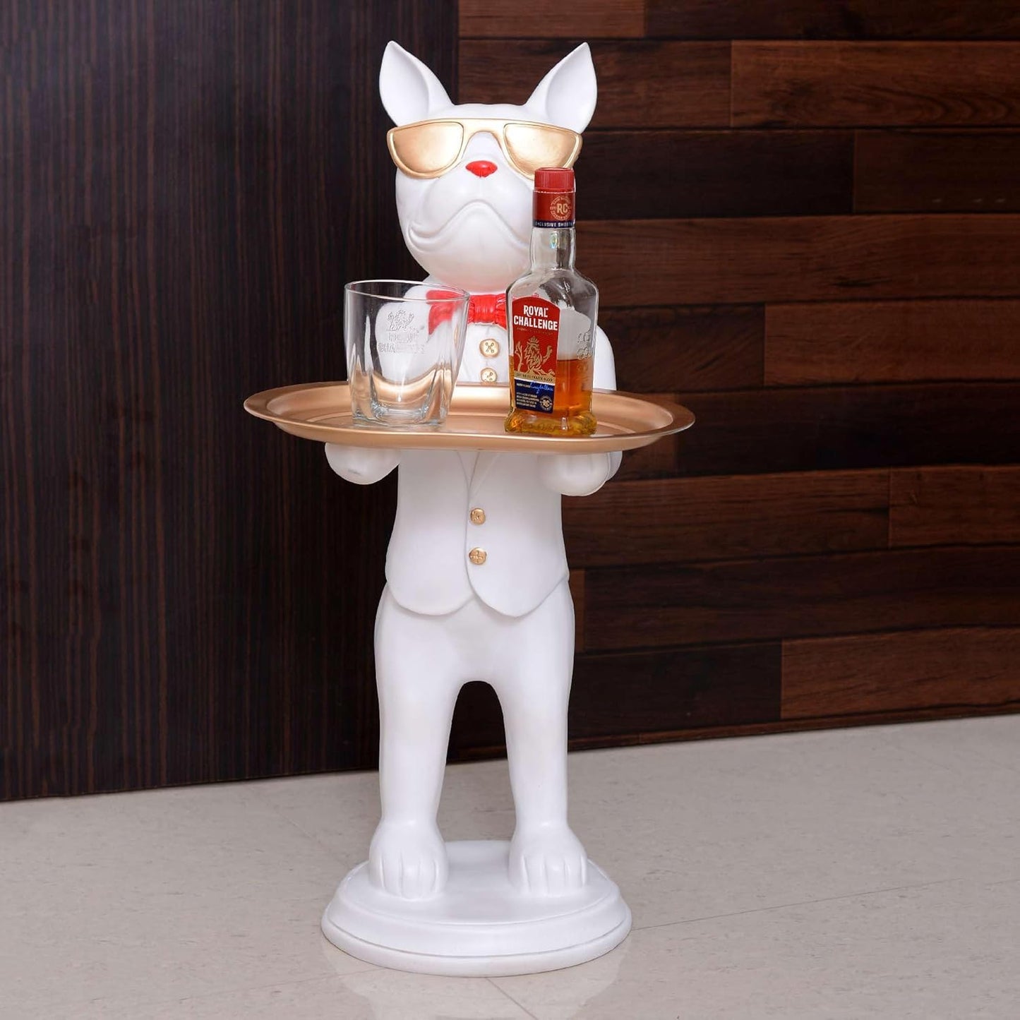 Cool Dog Showpiece with Plate for Home Dcor Item | Kitchen,Bedroom,Office,Dinning Table Decorative Item