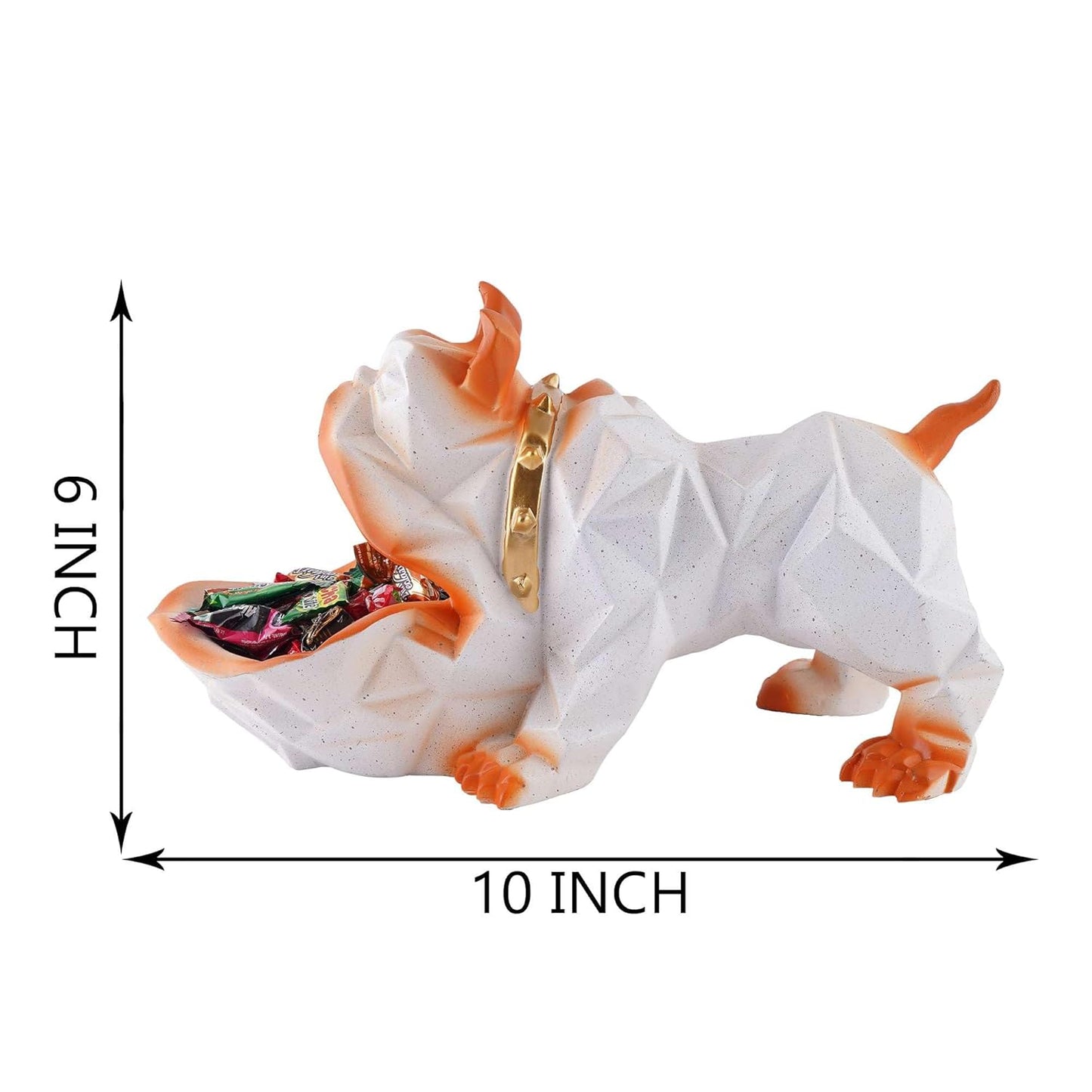 Decorative Bulldog Figurines White, Dog Statues for Home Decor, Collectible Animal Figurines, Gifts for Dog Lovers, Home Decor & Showpiece