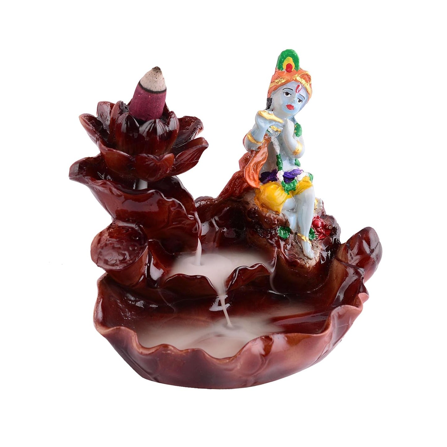 Krishna Smoke Fountain Incense Burner Backflow Incense Idol Gift Item/Gift Item