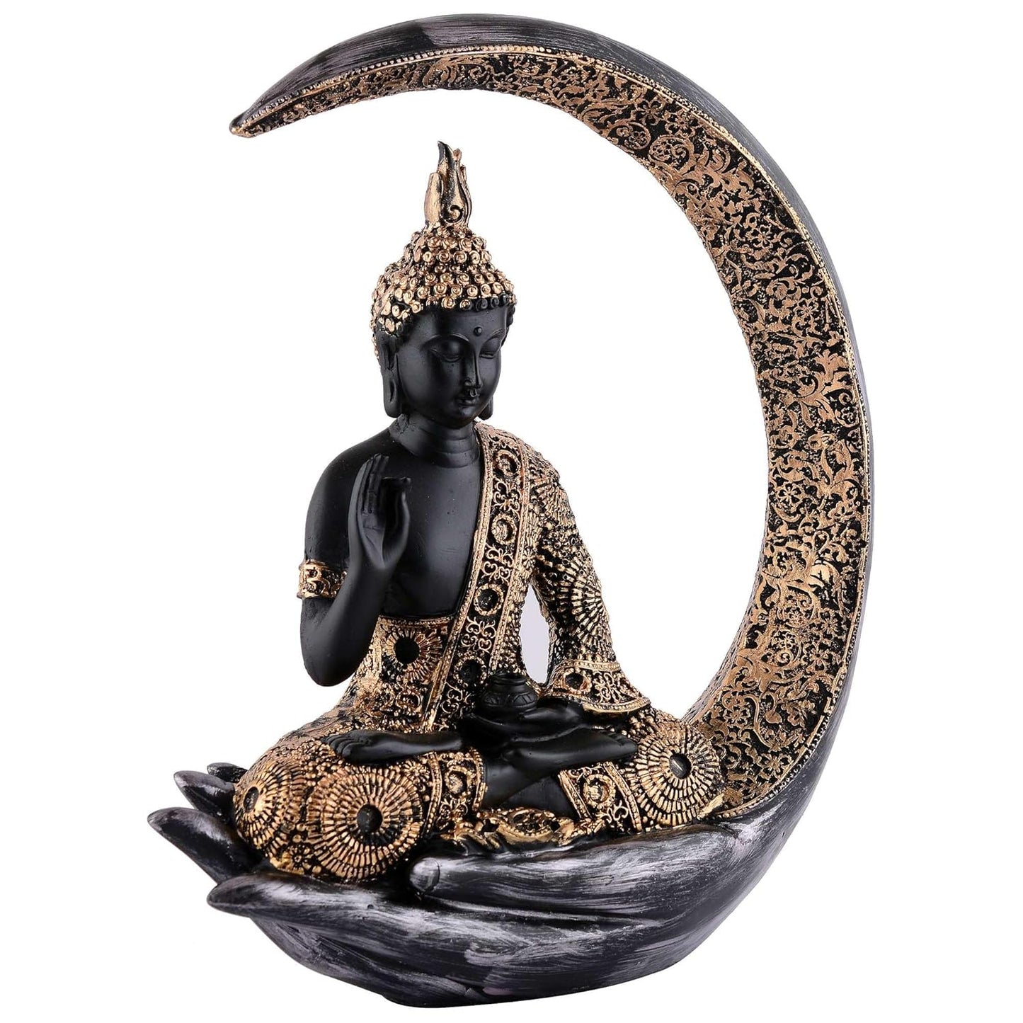 Gautam Buddha Statue Black Showpiece Idol Figurine for Feng Sui, Vastu, Home Decor, Office, Diwali, Gifting, Living Room, Bedroom, Study Table